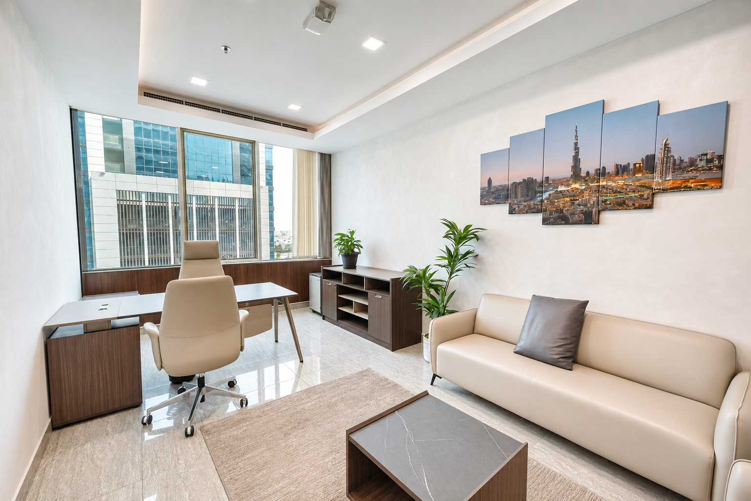 Single and half floor office